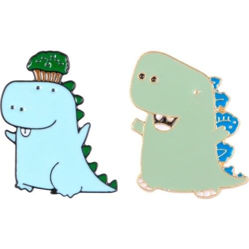 Tyrannosaurus Rex Enamel Pin Custom Dinosaur Brooches for Bag Clothes Lapel Pin Cute Animal Badge Jewelry Gift Kids Friends