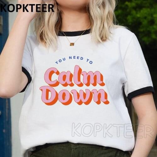 You Need To Clam Down T Shirt Funny Shirt Gothic Graphic Women New Fashion T-shirt Top Harajuku Shirt Female Tee Korean Clothing
