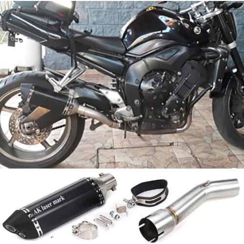 FZ1N motorcycle Muffler exhaust System AK Escape moto Middle Link Pipe slip on For Yamaha YZF FZ1 Fazer FZ1s FZ1000 2006-2015