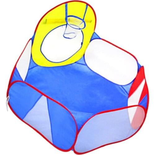 47'' x 29'' -up Ball Pit Playpen Play Tent with Storage Bag - Red Blue