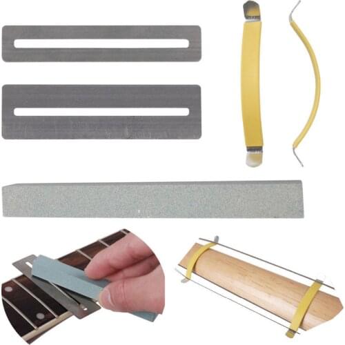 Guitar Bass Fretboard Fret Protector Fret Sanding With String Spreader Set Fit For Guitar Bass Frets Neck Polish Luthier Tool