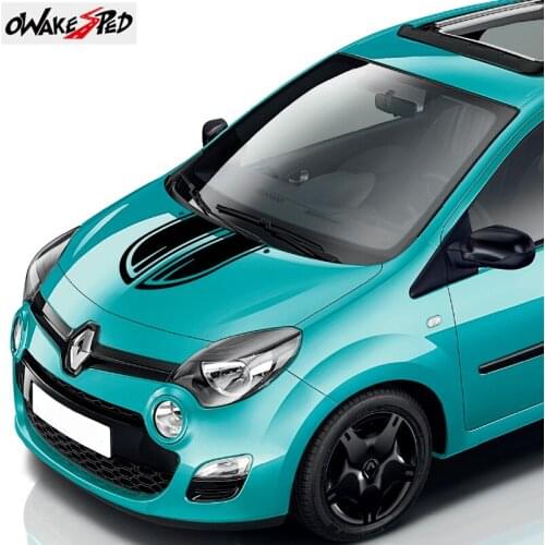 Car Hood Bonnet Stripes Stickers For Renault Twingo Engine Cover Decor Sticker Auto Body Exterior Accessories Vinyl Decals