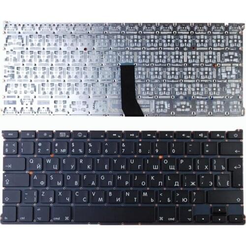 New RU Russian Keyboard For APPLE Macbook Air A1369 13" BLACK For 2010,For Backlit Repair Notebook Replacement keyboards