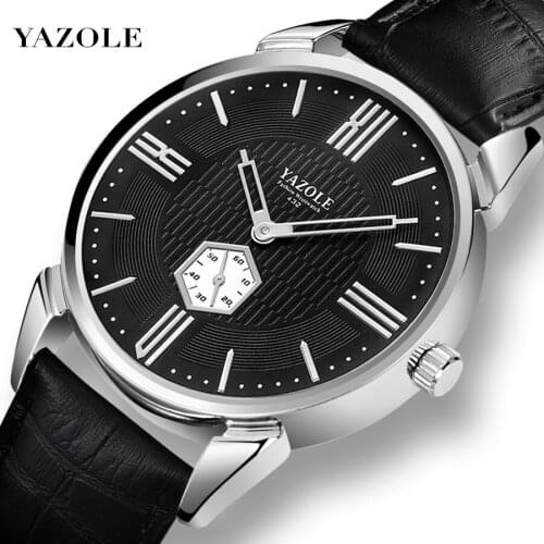 New 2020 Yazole Old Mens Watch Fashion Leisure Belt Watch Quartz Watch Bracelet Watch Watch Versatile Watch Men Watches Watch