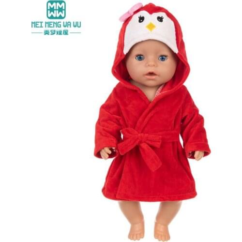 Clothes for doll Fashion cartoon pajamas fit 17inch 43-45cm baby toy new born doll accessories Girls gift