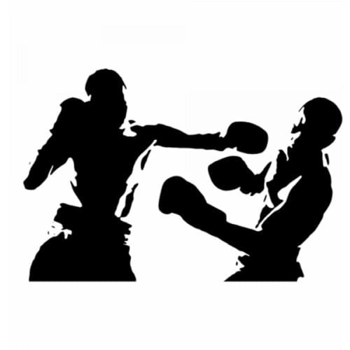 18x13cm Boxing fight pugilism Man Boy Art Car Stickers Car Window Glass Design Removable CL413