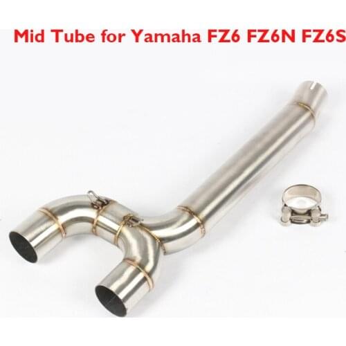 Motorcycle Exhaust Connect Pipe Slip on Exhaust System Middle Link Tube Modified Pipe for Yamaha FZ6 FZ6N FZ6S
