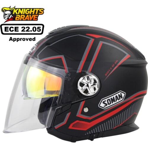 SOMAN Motorcycle Helmet Open Face Casco Moto Men Motorbiker Scooter Riding Helmet Cascos Para Moto ECE Motorcycle Accessories
