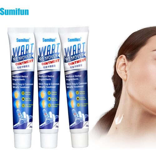 Sumifun 1/4pcs Warts Remover Ointment Antibacterial Wart Treatment Cream Skin Tags Removing Body Corn Herbal Medical Plaster