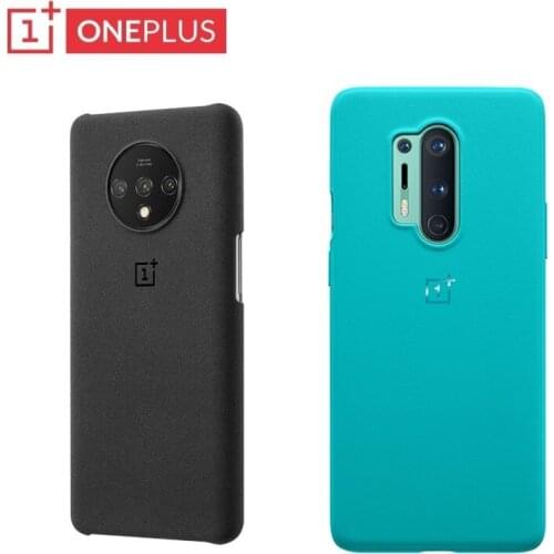 100% Official Sandstone Silicone Back Cover for OnePlus 7T 6T 6 7 8 Pro Protective Case Original Karbon Nylon Carbon Bumper