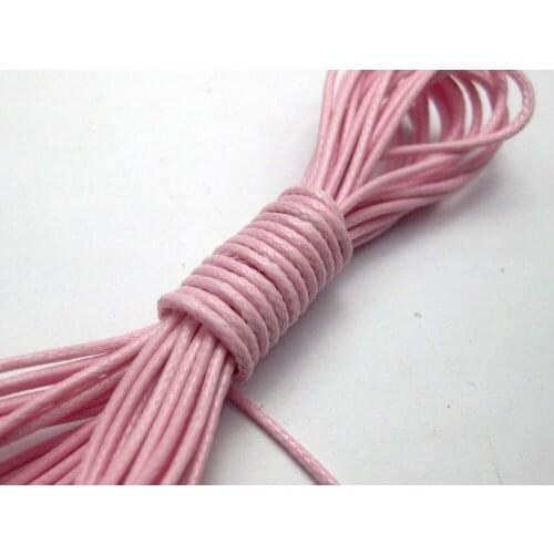 100 Yards Pink Korean Waxed Cord String Thread 1mm for Bracelet Necklace