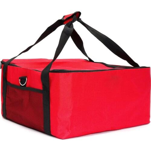 16 Inch Container Fresh Food Strength Insulated Storage Portable Thermal Oxford Cloth Pizza Delivery Bag Holder Red Box Easy Use