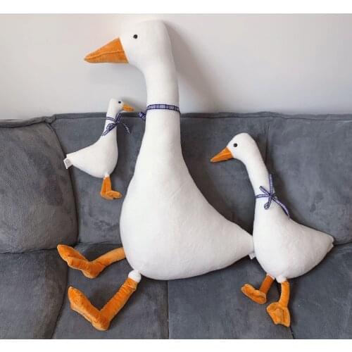 30/50/80cm Cute Animal Big White Goose Plush Toys Lovely Dolls Kawaii Stuffed Soft for Birthday Valentine Christmas Gift
