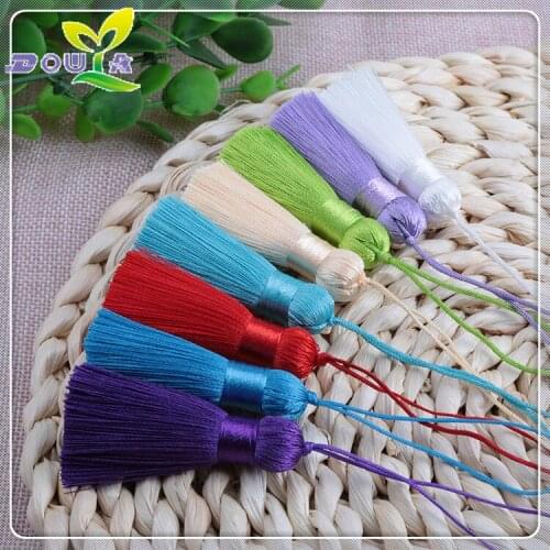 5CM short fat tassel Chinese knot vertical ice silk spike Pendant DIY handicraft factory direct batch