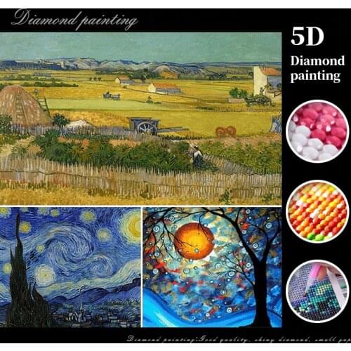 Full Drill Round Diamond Painting Tree landscape Mosaic Diamond Van Gogh Embroidery Cross Stitch Kit Diamond Art DIY Handmade
