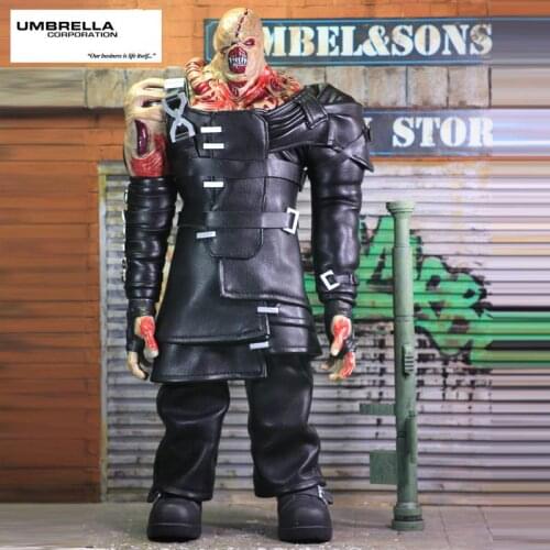 Us Hot Movie 1/6 Scale umbrella Evil Zombie Walking Dead Tyrant NEMESIS 15inch Action Figure Model H12
