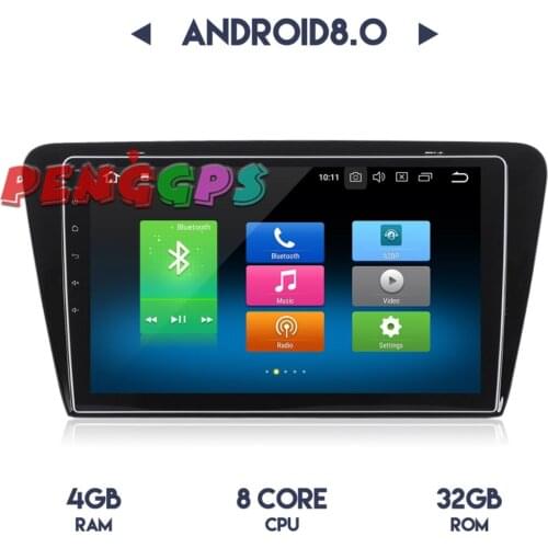 Android 8.0 7.1 Car Radio Stereo Headunit GPS for Skoda Octavia 2014 2015 2016 2017 Car DVD Player Audio Multimedia Satnav Auto