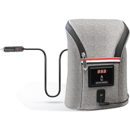 Car Baby Bottle Warmer Outdoor Portable Constant Temperature Milk Heater Storage Bag Car Cup Warmer Heater Bag