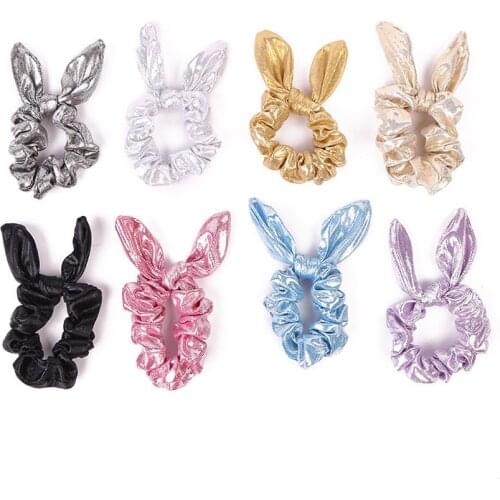 Free shipping Fashion women wire knot bow hair scrunchies rabbits ear Hair bands girls hair Tie Accessories Ponytail Holder