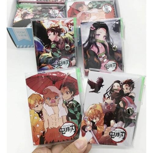Anime Demon Slayer Kimetsu No Yaiba Kamado Tanjirou Cartoon Notebook+Pen School Agenda Schedule Planner Notepad Random style