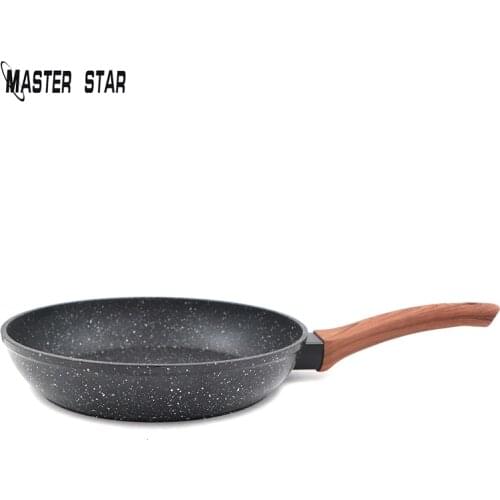 Master Star 2020 New Design Non-stick Durable Frying Pan Steak Omelette Aluminum Marble Coating Pan Induction Cooker