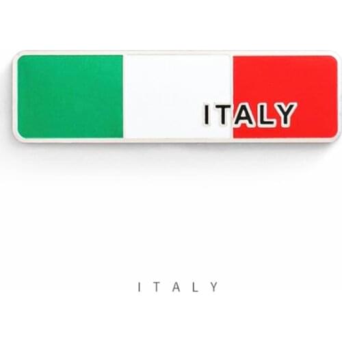 Aluminum Alloy Italian National Emblem Italy Country Flags Label Car Logo Stickers Automobiles Motorcycles Styling Accessories