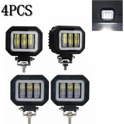1/4pcs 30W LED Work Light 12V Car Auto SUV ATV 4WD 4X4 Offroad LED Driving Fog Lamp Motorcycle Truck Headlight