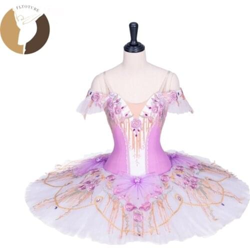 FLTOTURE AT1293 Classical Ballet Pancake Fairy Costumes For Ballet Performance Professional Ballet Nutcracker Tutu For Sale