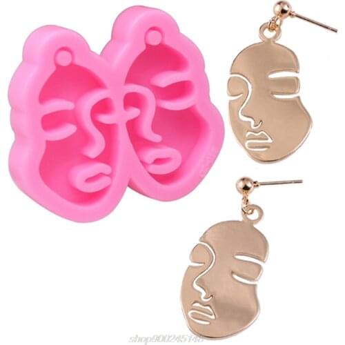 DIY Crafts Jewelry Pendant Making Tool Keychain Casting Silicone Mould Shiny Mirror Earrings Epoxy Resin Mold J21 21 Dropship