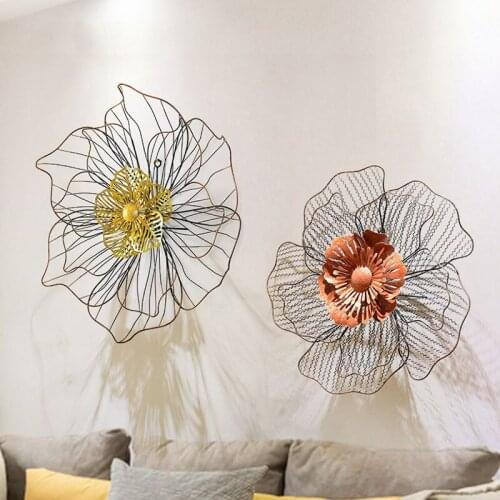 Creative Simulation Plant Wall Decoration Porch Background Wall Decoration Pendant Wrought Iron Wall Hanging Wall Decoration