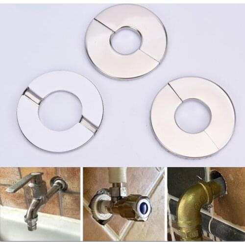 2pcs Water Pipe Covers Stainless Steel Wall-mounted Water Pipe Cover Accessories
