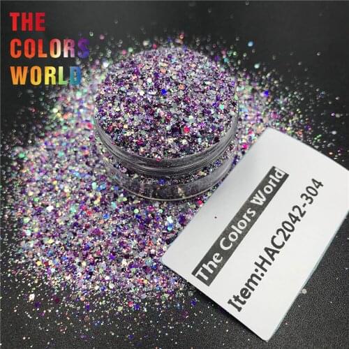 TCT-267 Laser Holographic Colors Mix Shapes Nails Glitter Nails Art Decoration Face Glitter Body Paint Makeup Festival Handwork