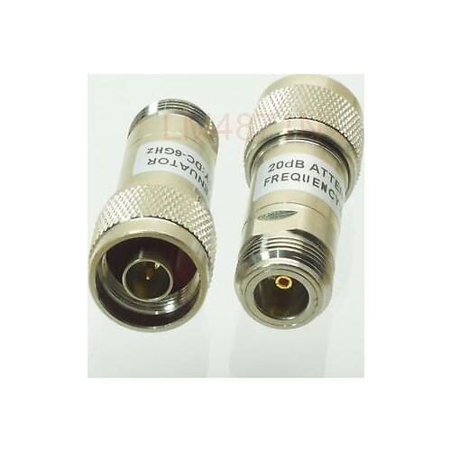 Hot Factory Direct Wholesale 1pce Attenuator 2W 2 Watts DC-3 Ghz 20dB N RF coaxial Power plug M to jack F 50resistance