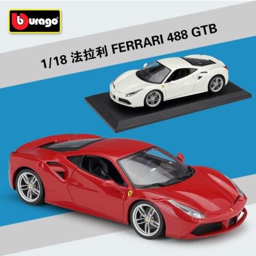 Bburago 1:18 FERRARI 488GTB 458 348ts Alloy Model Car Static Metal Model Vehicles For Collectibles Gift