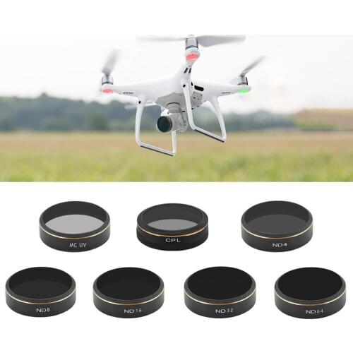 Lens Filter Set for DJI Phantom 4 Pro Drone Camera Gradient Red Blue Orange Gray Filter/DN-PL/ND4 8 16 32 CPL UV Lens Accessory