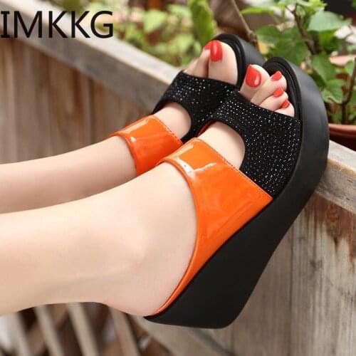 New Arrival 2019 Womens Sandals Women Summer Fashion Leisure Fish Mouth Sandals Thick Bottom Slippers Wedges Shoes Women