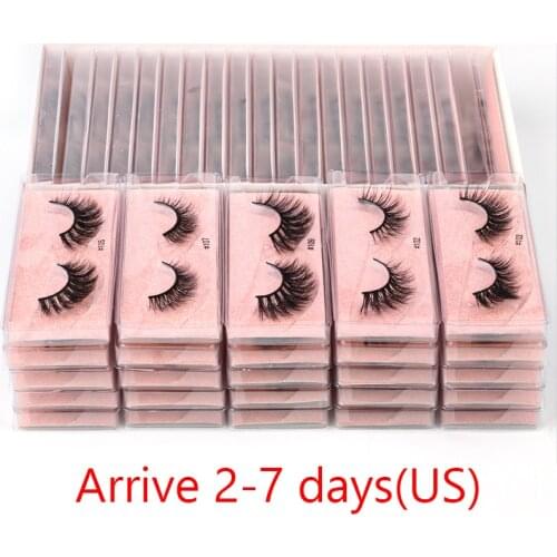 Wholesale Natural Eyelashes 4/10/50/200pcs 3d Mink Lashes Faux Mink Eyelashes Soft Fluffy Lashes Handmade False Lashes In Bulk