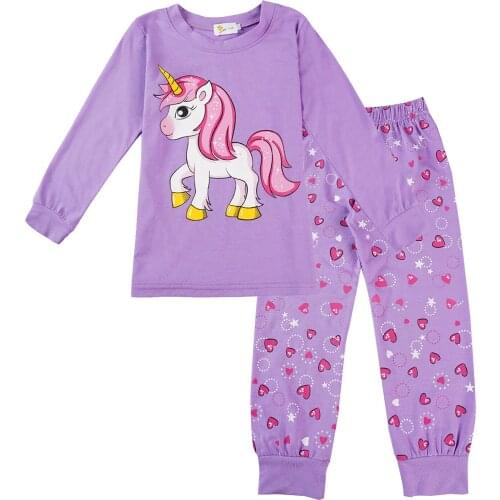 2021 New Spring Summer Kids Sleepwear Girls Children Pajamas Baby Printed Clothes Cotton Pajamas For Boys Clothes 2 to 10 Years