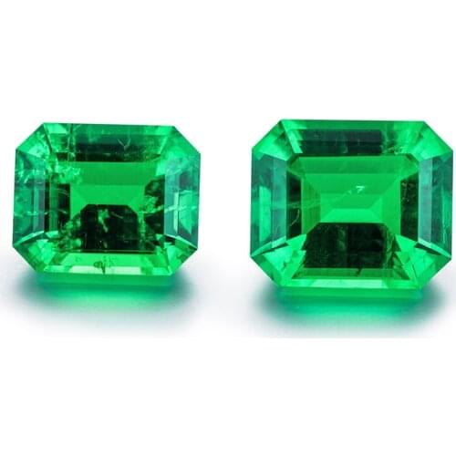 Lab Created Gemstone Natural Hydrothermal Colombian Emeralds Loose Gem For Engagement Ring Opal 모이사나이트