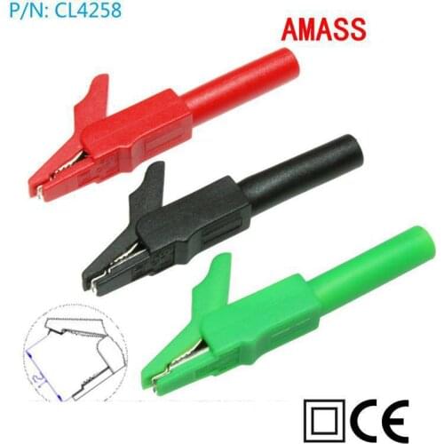 Amass CL4258 CL4262 Pure Copper High Current Fully Insulated Plug-in Crocodile Clip