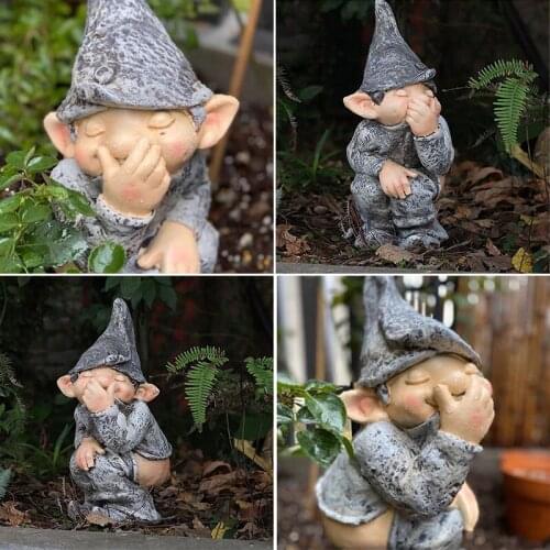 Statue Garden Gnome Decoration Figurine For Home Yard Garden Gnome Statue Take Off Their Pants And Pull Smelly Resin Crafts