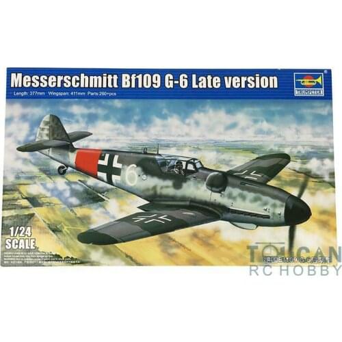 Trumpeter 02408 1/24 German Messerschmitt BF109 G-6 Fighter Aircraft Plane Model TH06662-SMT6