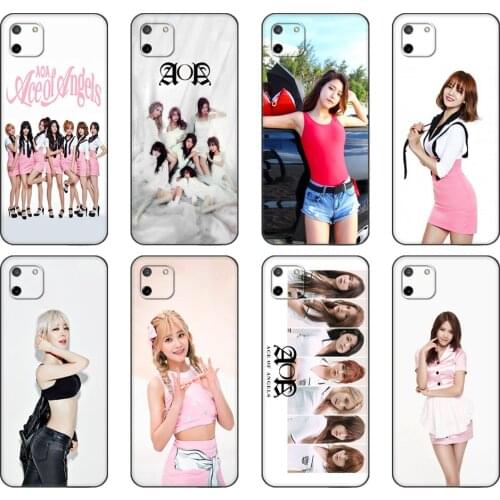 Black tpu Case For OPPO Realme C11 C20 C21 Case Back Cover Bumper AOA Ace Of Angels