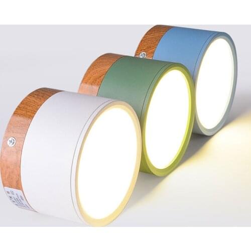 Nordic Iron Wood Ceiling Lights Modern Led Ceiling Lamp Stair Kitchen Bedroom Bar Living Room Spot Light Fixtures Home Lighting