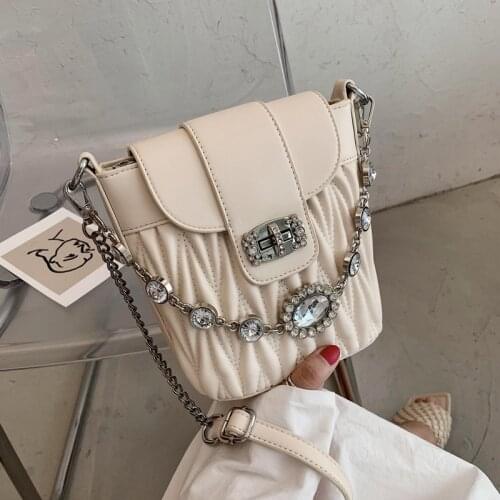 Ladies Chain Small Bag 2021 Popular New Trendy Fashion Shoulder Bag Net Celebrity Messenger Bucket Bag