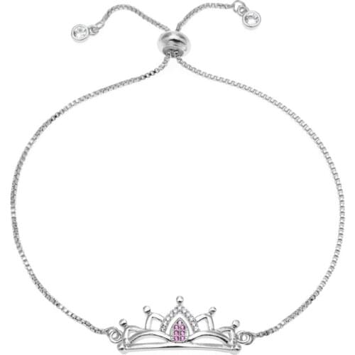 ZMZY Pave Crystal Adjustable Crown Bracelet Bracelets For Women Jewelry Charm Bracelet Femme Friendship Bracelets Wedding