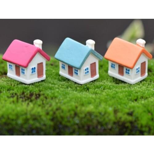 ZOCDOU 1 Piece Classic Small House Building Room Village Town City Model Statue Car Figurine Crafts Figure Ornament Miniatures