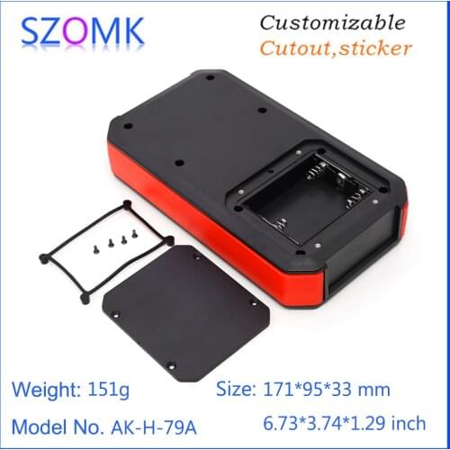 1 piece 171*95*33mm szomk plastic housing 3x AA junction box waterproof instrument enclosure pcb design IP65 plastic enclosure