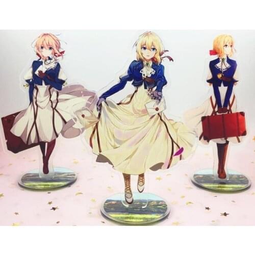 1pc Lovely Anime Violet Evergarden Transparent Acrylic Stand Figure Desktop Decor Collection Model Figure Toys Cosplay Doll Gift