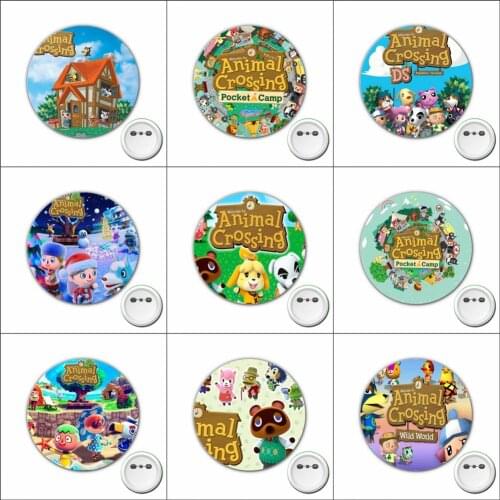 1pcs Japan anime Animal Crossing Cosplay Badge Cartoon Cute Brooch Pins for Backpacks bags Badges Button Clothes Accessories